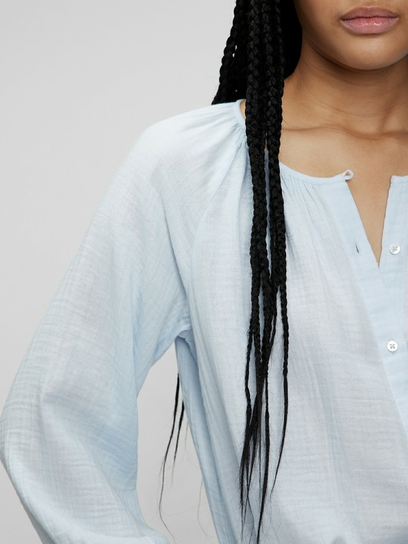 GAP Bombažna srajca brez ovratnika GAP