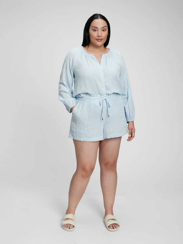 GAP Bombažna srajca brez ovratnika GAP