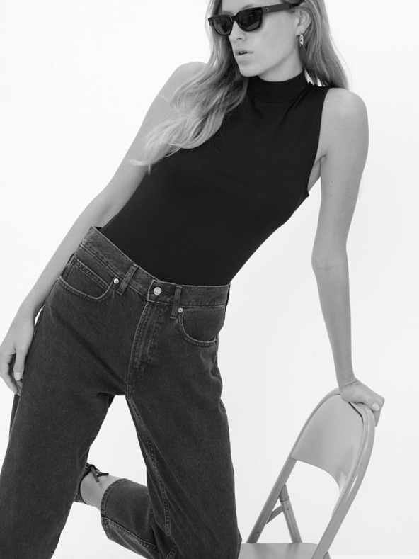 GAP Kavbojke barrel High Rise Washwell GAP