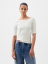 GAP Crop majica z łodjasto izrezano ovratnico GAP