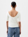 GAP Crop majica z łodjasto izrezano ovratnico GAP
