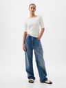 GAP Crop majica z łodjasto izrezano ovratnico GAP