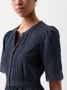 GAP Jeans midi obleke z čipko GAP