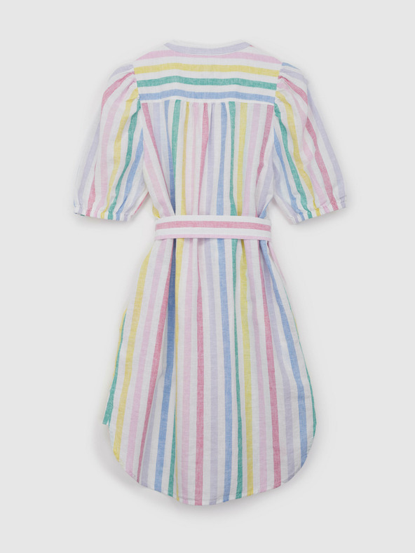 GAP Lanene črtaste mini obleke GAP