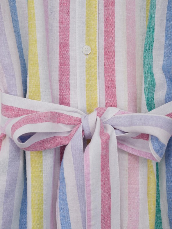 GAP Lanene črtaste mini obleke GAP