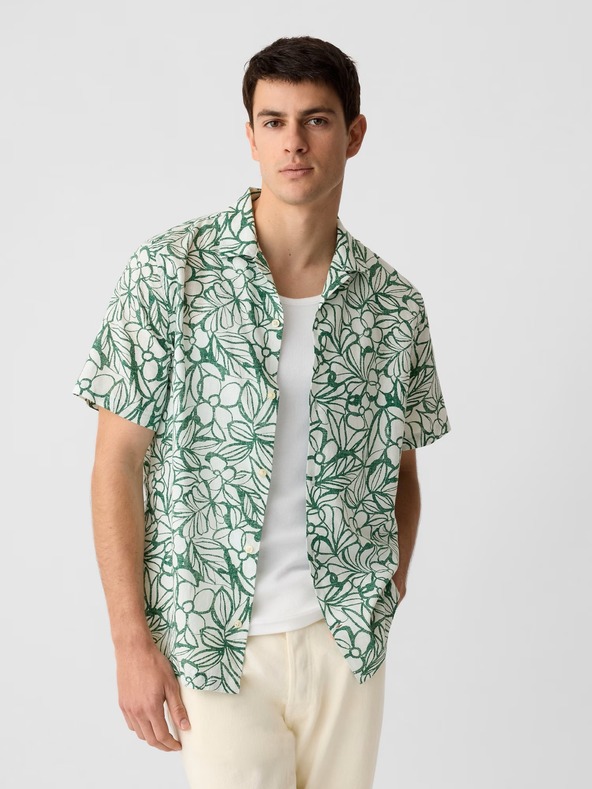 GAP Lanena srajca s kratkimi rokavi GAP