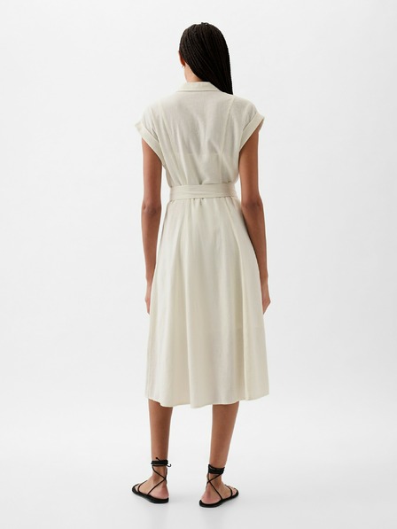 GAP Lanene srajčne midi obleke GAP