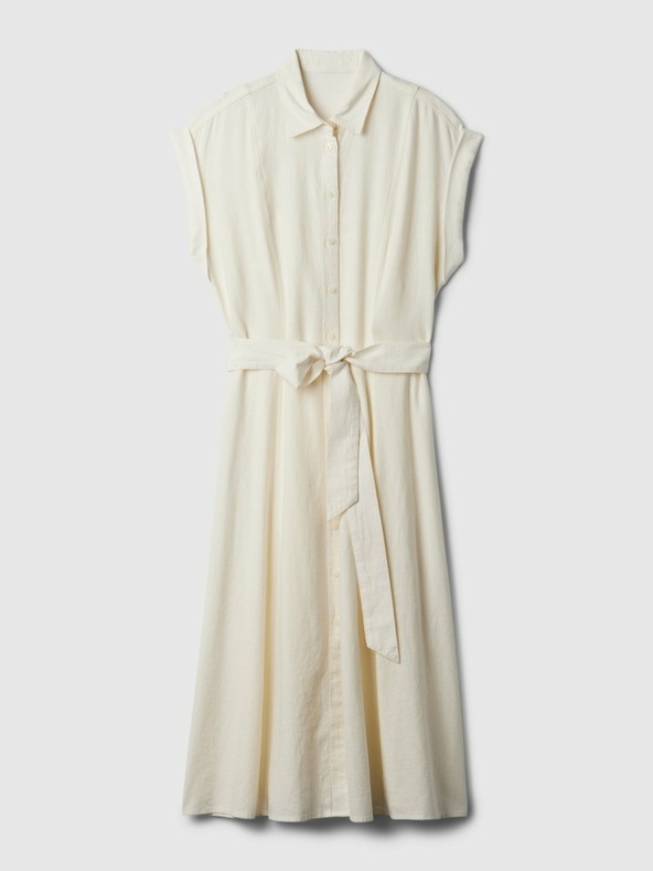 GAP Lanene srajčne midi obleke GAP