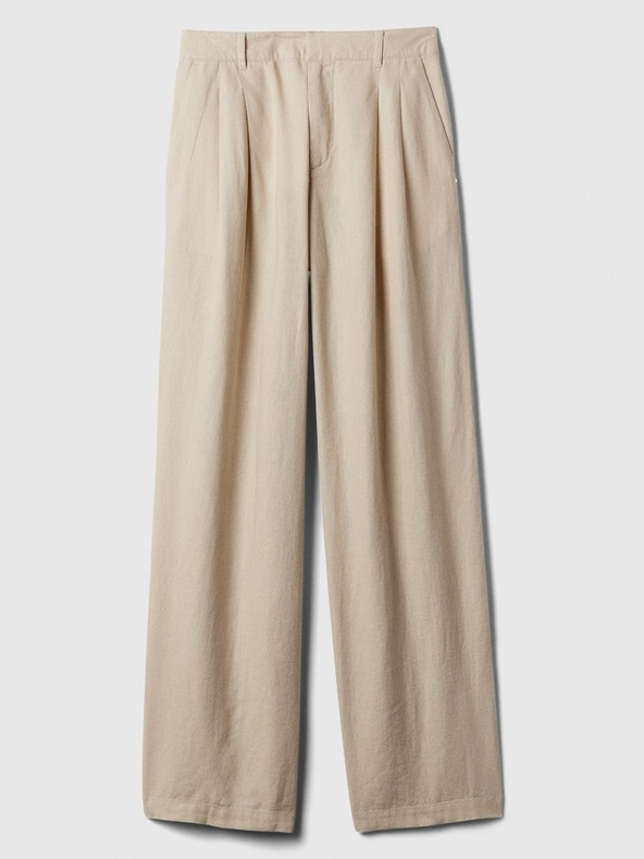 GAP Lanene hlače Wide-Leg GAP