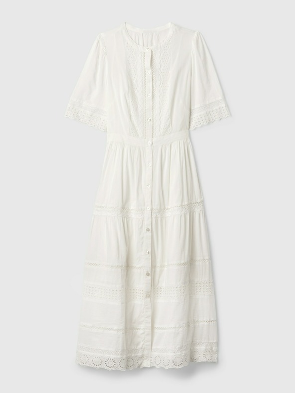 GAP Čipkované midi šaty GAP