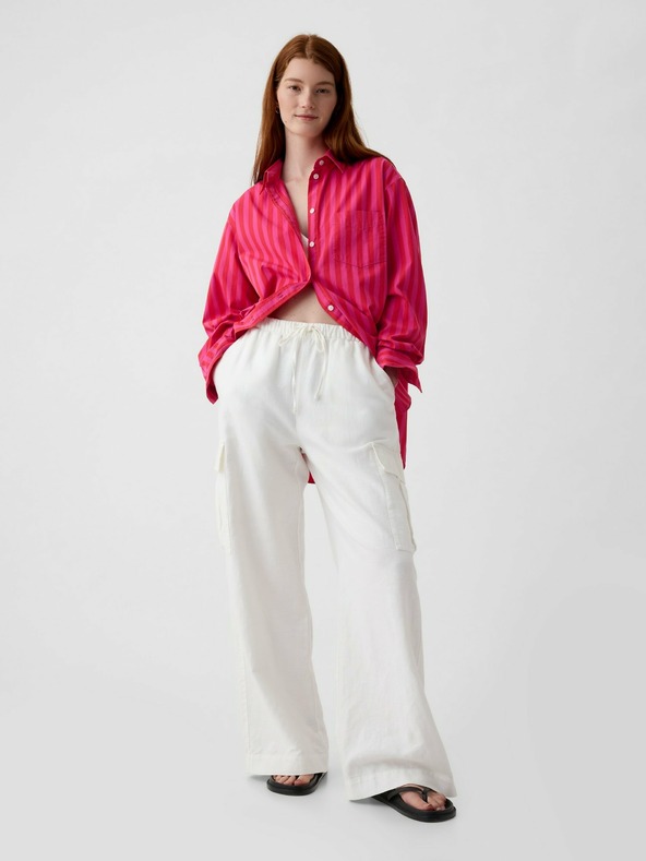 GAP Pruhovaná košeľa oversize GAP