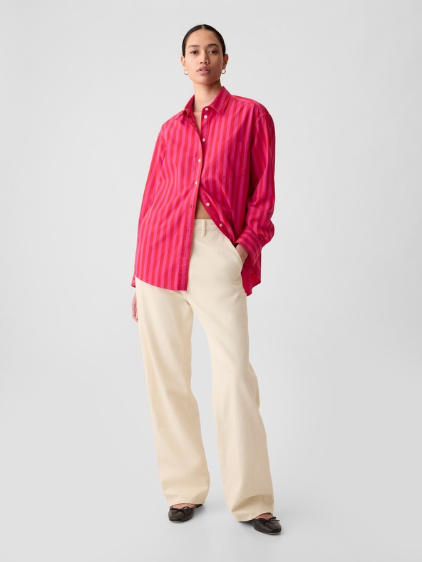 GAP Pruhovaná košeľa oversize GAP