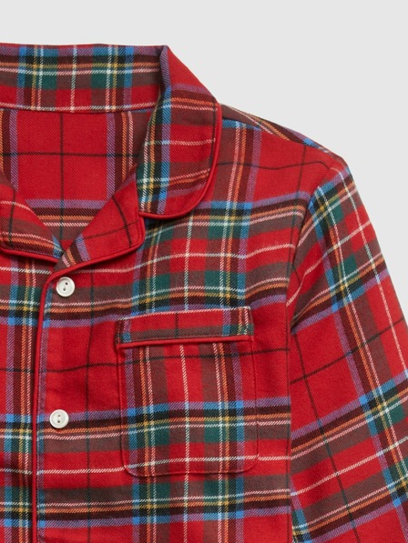 GAP Otroška karirasta pižama GAP