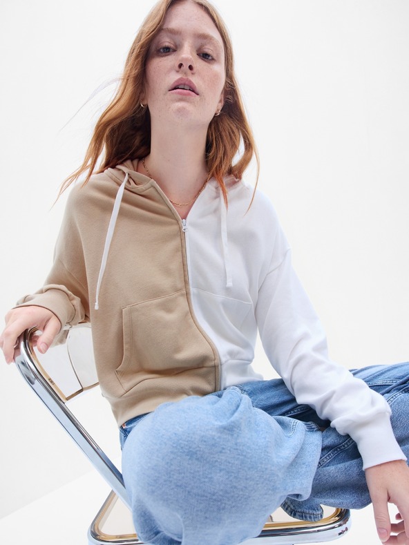 GAP Dvobarvna jopica s kapuco GAP