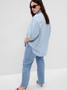 GAP Srajca Chambray Oversized Big Shirt GAP