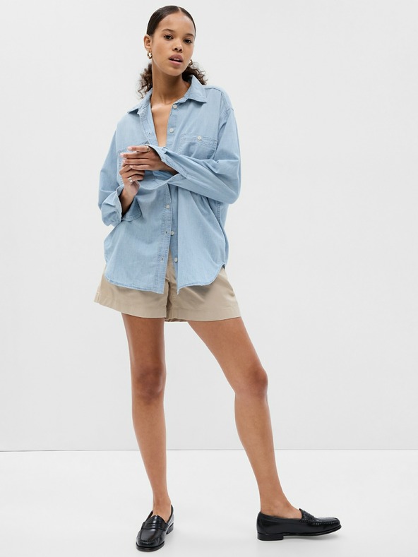 GAP Srajca Chambray Oversized Big Shirt GAP
