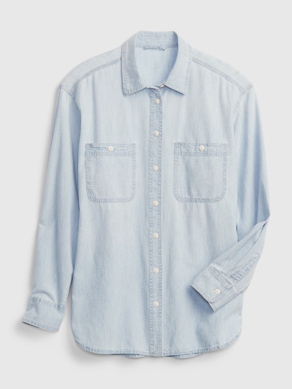 GAP Srajca Chambray Oversized Big Shirt GAP