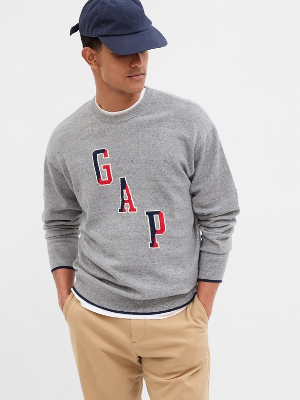 GAP Pulover z logom Gap GAP