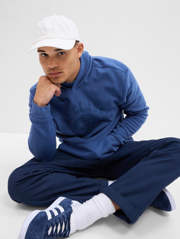 GAP Mikina s logom a fleecom GAP