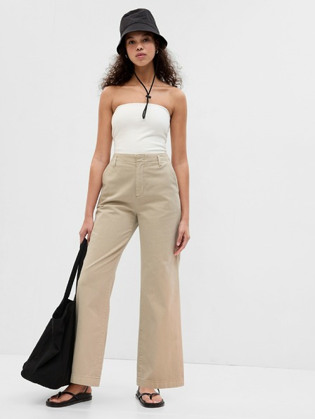 GAP Hlače Loose Khaki GAP