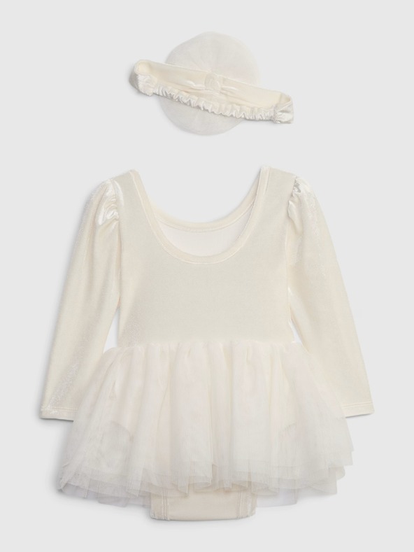 GAP Detské zamatové body so sukňou GAP