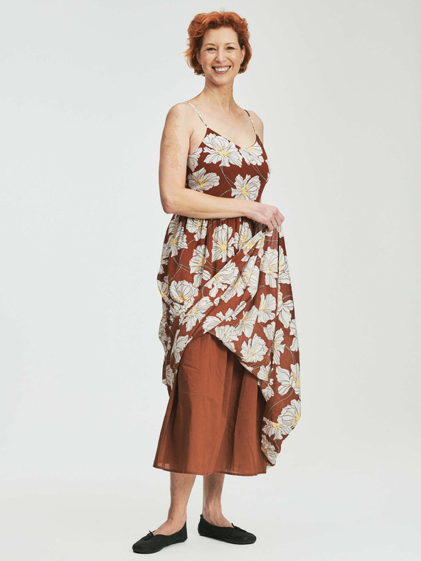 GAP Cvetlična maksi obleka GAP