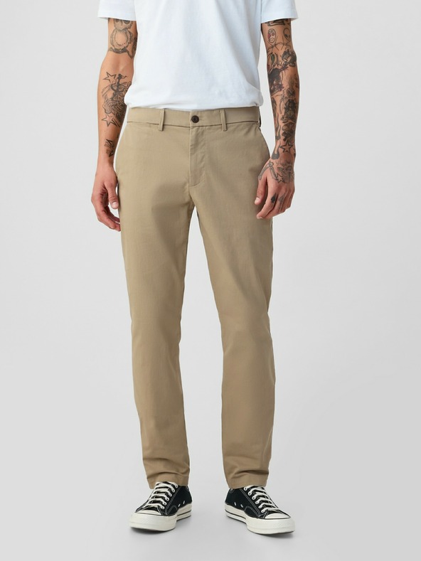 GAP Hlače modern khaki oprijete GapFlex GAP