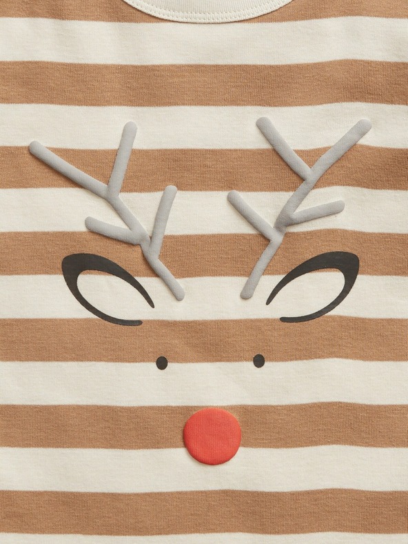 GAP Baby prugaste pižame z jelenčkom GAP