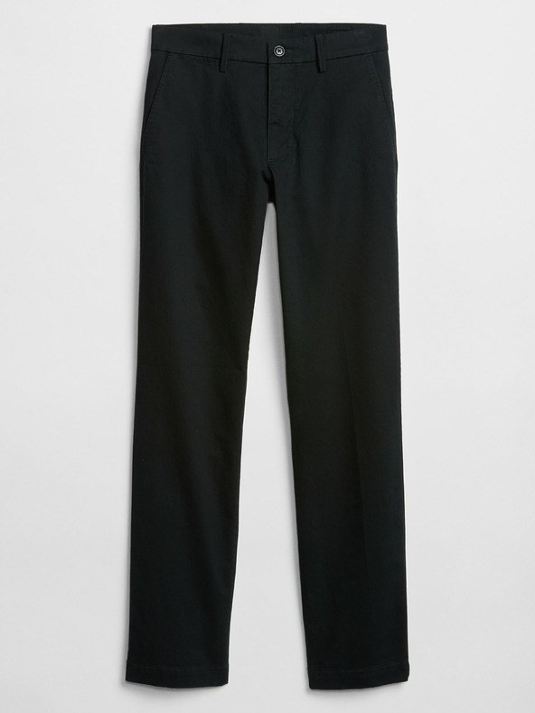 GAP Nohavice essential khaki strih rovný GapFlex GAP