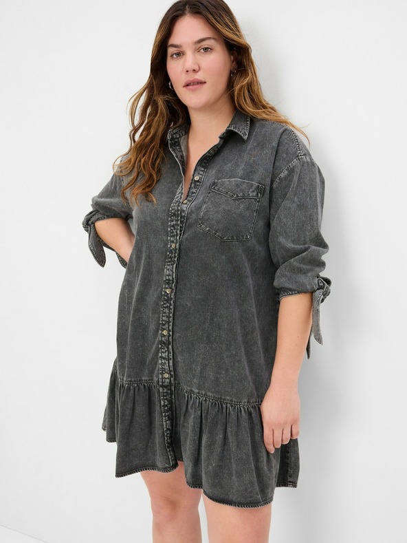 GAP Džínové mini šaty s volánem GAP