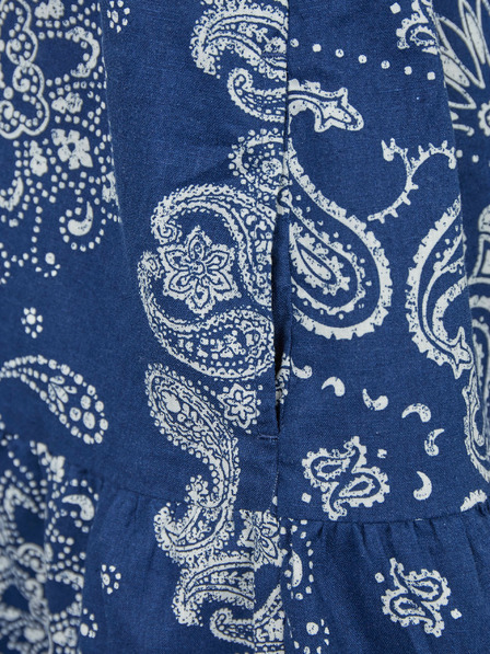 GAP Otroške lanene vzorčaste obleke GAP