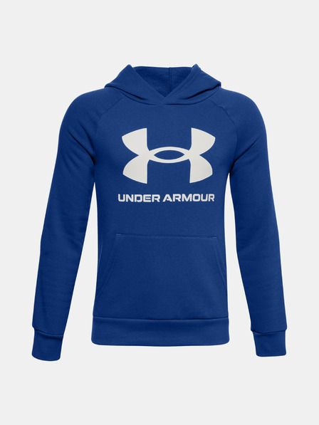 Under Armour Deški pulover Under Armour UA RIVAL FLEECE HOODIE-BLU
