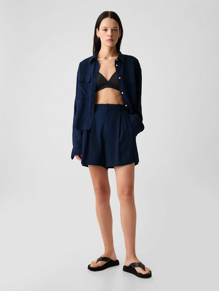 GAP Ľanové kraťasy 365 s vysokým pásom GAP