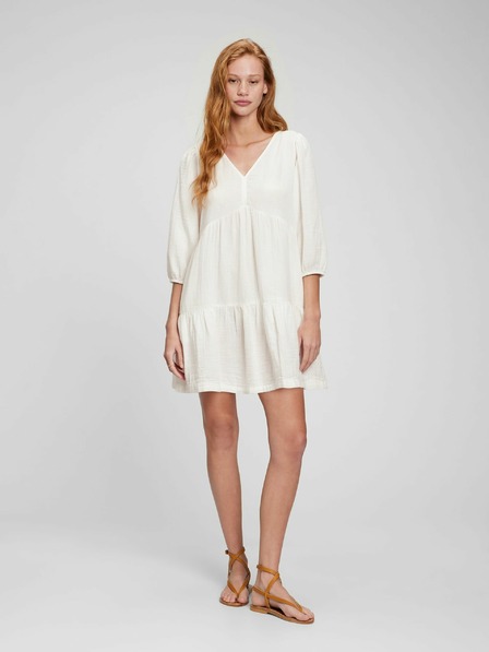 GAP Bombažne volanske mini obleke GAP