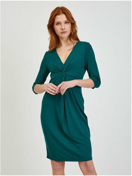 Orsay Petrolejsko zelena ženska oprijeta obleka ORSAY