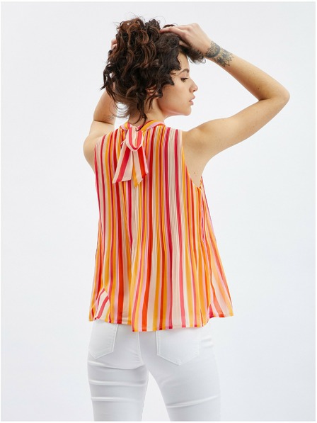 Orsay Rožnato-oranžna ženska črtasta bluza ORSAY