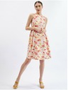 Orsay Rdeče-krem ženska cvetlična obleka ORSAY