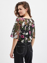Orsay Črna ženska cvetlična bluza ORSAY