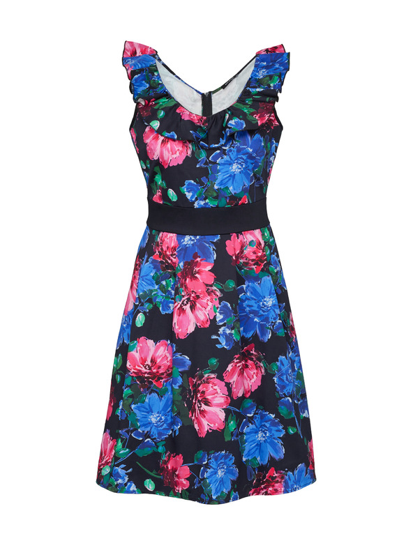 Orsay Rožnato-modra ženska cvetlična obleka ORSAY