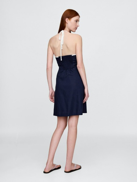 GAP Lanene mini obleke Americana GAP