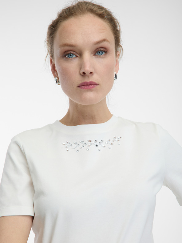 Orsay Bela ženska majica z aplikacijo ORSAY