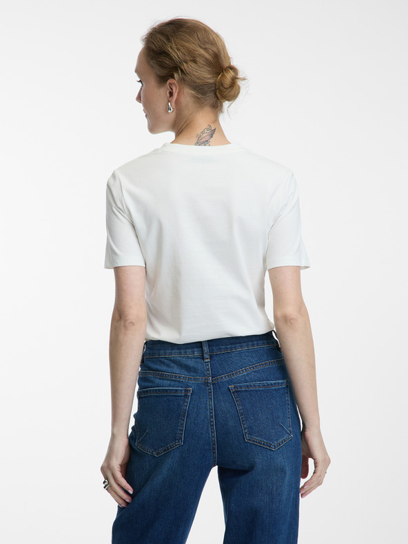 Orsay Bela ženska majica z aplikacijo ORSAY