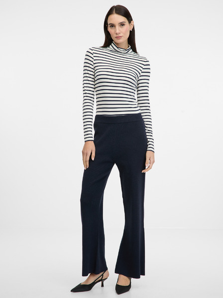 Orsay Temno modra ženska progasta majica z dolgimi rokavi ORSAY