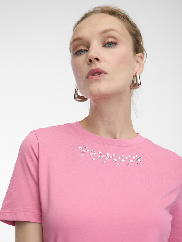 Orsay Roza ženska majica z aplikacijo ORSAY