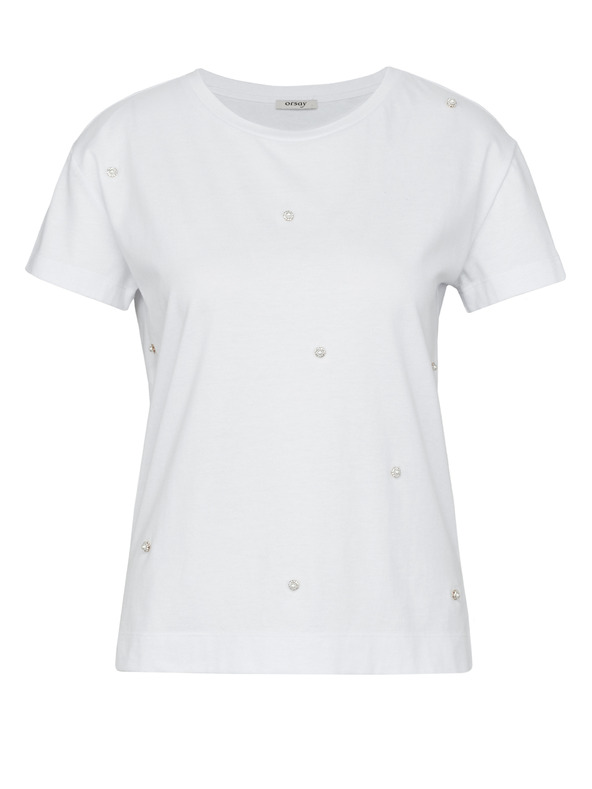 Orsay Bela ženska majica z aplikacijo ORSAY