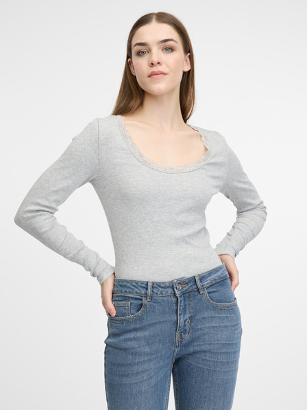 Orsay Krem ženska majica z dolgimi rokavi ORSAY