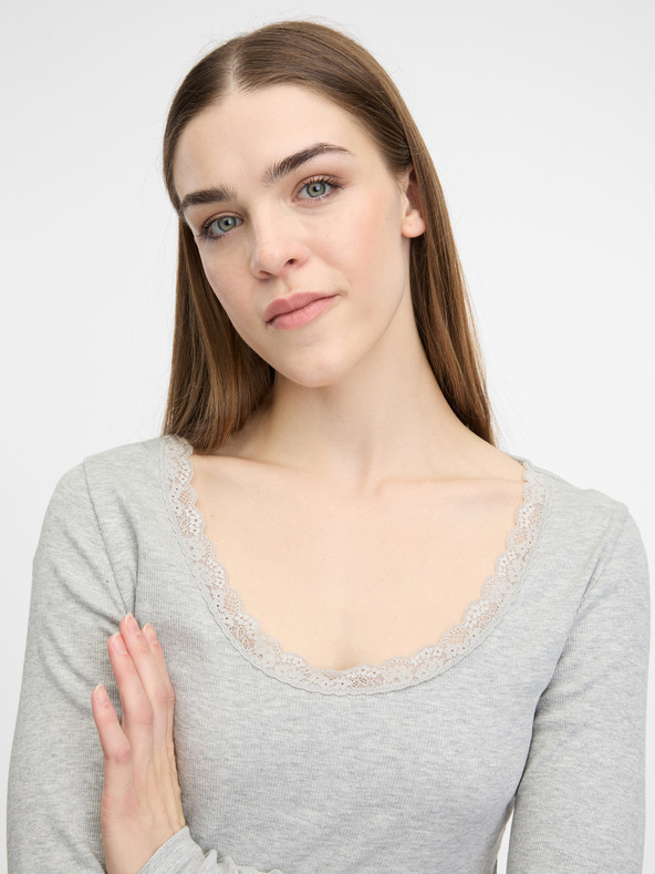 Orsay Krem ženska majica z dolgimi rokavi ORSAY