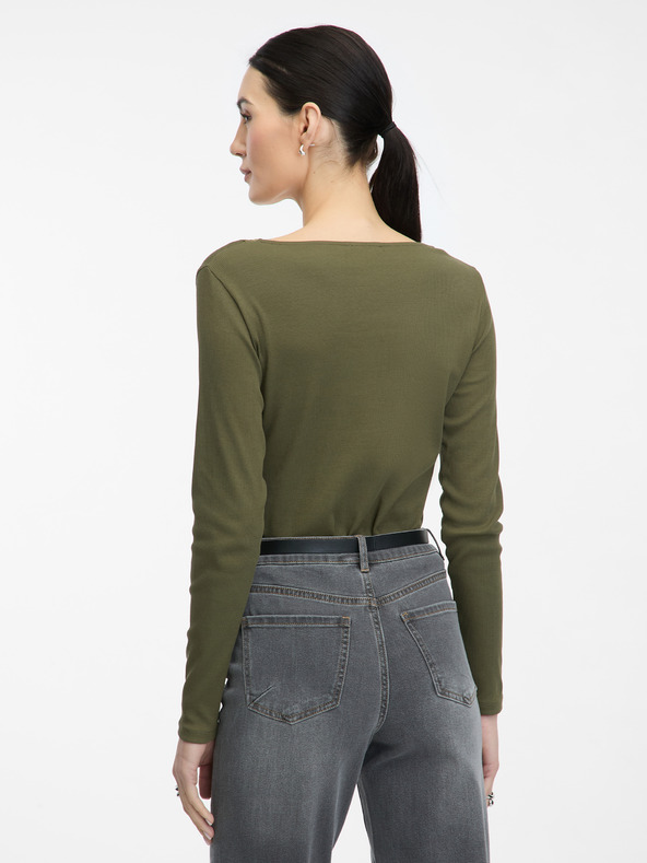 Orsay Kaki ženska majica z dolgimi rokavi ORSAY