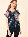 Orsay Temno modra cvetlična bluza ORSAY