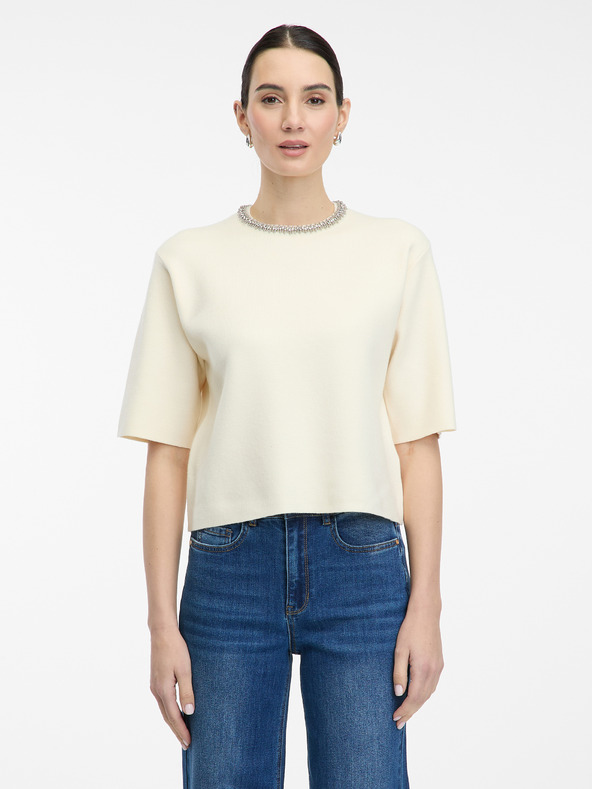 Orsay Kremna ženska bluza s kratkimi rokavi ORSAY